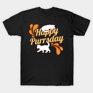 Logo Happy Purrsday With Sweet Kitten On Purrsday T-Shirt